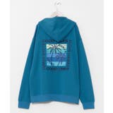 ブルー | 【カヒコ】カハルウメンズジップアップパーカー【SURF&Palms】 | アミナコレクション 