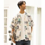 ベージュ | 【カヒコ】キプカイメンズシャツ【SURF&Palms】 | アミナコレクション