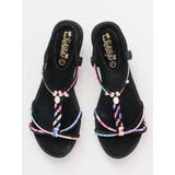 ブラック | 【カヒコ】ビジューナサンダル | チャイハネ