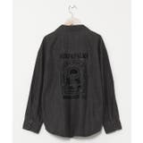 ブラック | 【カヒコ】イタロメンズ長袖シャツ【SURF&Palms】 | チャイハネ
