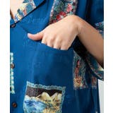 【カヒコ】TWO PALMS ポストカーズメンズアロハシャツ | アミナコレクション | 詳細画像13