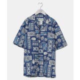 ネイビー | 【カヒコ】トラデタパアロハメンズシャツ | アミナコレクション