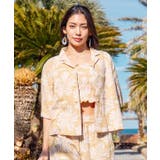 ベージュ | 【カヒコ】レイキーショート丈アロハシャツ【SURF&Palms】 | チャイハネ