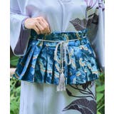 ブルー | 【カヤ】プリーツ帯ベルト | アミナコレクション 