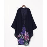 パープル | 【カヤ】花々羽織付きワンピース | アミナコレクション 