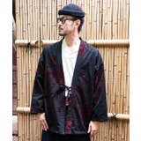 ブラック | 【カヤ】霞葉紋メンズ羽織 | アミナコレクション