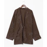 ブラウン | 【カヤ】霞葉紋メンズ羽織 | アミナコレクション