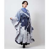 ネイビー | 【カヤ】花墨ワンピース | アミナコレクション