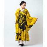 イエロー | 【カヤ】花墨ワンピース | アミナコレクション