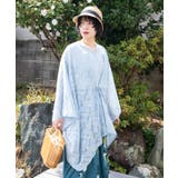 ライトブルー | 【カヤ】透かし花トップス | チャイハネ