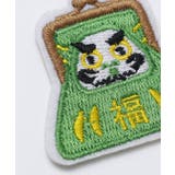 【カヤ】だるまがまワッペン | アミナコレクション | 詳細画像1