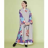 パープル系その他 | 【カヤ】花時銘仙ワンピース | チャイハネ