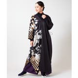 ブラック | 【カヤ】耀う牡丹ワンピース | アミナコレクション 