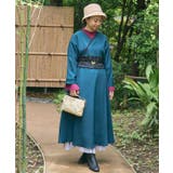 【カヤ】襞寄せバンドカラーシャツ | アミナコレクション  | 詳細画像1 