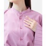 【カヤ】襞寄せバンドカラーシャツ | アミナコレクション  | 詳細画像10 