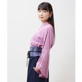 【カヤ】襞寄せバンドカラーシャツ | アミナコレクション  | 詳細画像8 