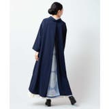 ネイビー | 【カヤ】透かし柄八掛ワンピース | アミナコレクション