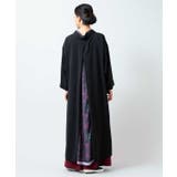 ブラック | 【カヤ】透かし柄八掛ワンピース | アミナコレクション