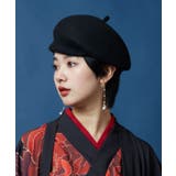 ブラック | 【カヤ】ハイカラレトロベレー帽 | アミナコレクション 