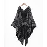 ブラック | 【カヤ】灯籠（とうろう）格子ストール | アミナコレクション 