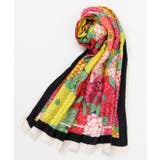 ブラック | 【カヤ】花々ストール | アミナコレクション 