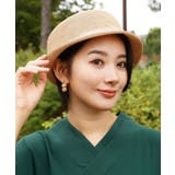 ベージュ | 【カヤ】和モダン重ねハット | アミナコレクション 