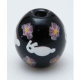 ブラック | 【カヤ】兎とんぼ玉2cm | チャイハネ