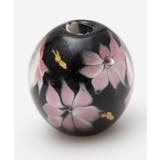 ブラック | 【カヤ】箔花とんぼ玉2cm | アミナコレクション