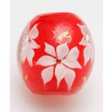 レッド | 【カヤ】箔花とんぼ玉2cm | アミナコレクション