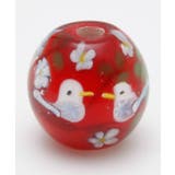 レッド | 【カヤ】鳥とんぼ玉2cm | チャイハネ