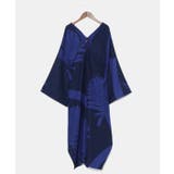 ネイビー | 【カヤ】花影ワンピース | アミナコレクション