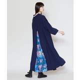 ネイビー | 【カヤ】四季の冬装い八掛ワンピース | アミナコレクション 