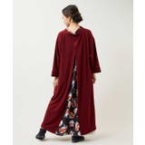 バーガンディー | 【カヤ】四季の冬装い八掛ワンピース | アミナコレクション 