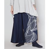 【カヤ】花流ワイドパンツ | アミナコレクション  | 詳細画像2 