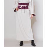 ベージュ | 【カヤ】流水洒落着帯スカート | アミナコレクション