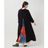 ブラック | 【カヤ】花盛り八掛ワンピース | アミナコレクション 