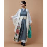 ホワイト | 【カヤ】花鳥 重ね着用スカート | アミナコレクション