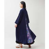 ネイビー | 【カヤ】花時八掛ワンピース | アミナコレクション