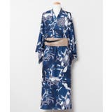 ネイビー | 【カヤ】夕涼メンズ二部式浴衣 | アミナコレクション