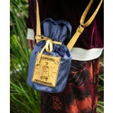 ネイビー系 | 【カヤ】民芸ベロア巾着ミニショルダーバッグ | アミナコレクション