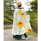 ホワイト×イエロー | 【カヤ】【UVカット加工】華めき羽織 | アミナコレクション 