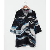 ダークネイビー | 【カヤ】白波メンズシャツ | アミナコレクション