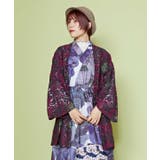 パープル | 【カヤ】透かし柄羽織 | アミナコレクション 