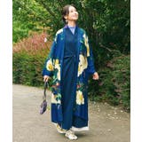 ネイビー | 【カヤ】【ＵＶカット加工】花鳥羽織 | アミナコレクション 