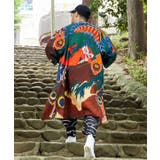 ブラウン | 【カヤ】【UVカット加工】倭の絵メンズ羽織 | チャイハネ