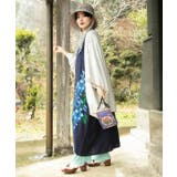 【カヤ】【ＵＶカット加工】紫藤 羽織付きワンピース | アミナコレクション  | 詳細画像1 