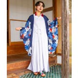 ネイビー | 【カヤ】【ＵＶカット加工】蔓房振袖風羽織 | アミナコレクション 