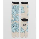 【カヤ】花装い浅葱 足袋型くつ下（25-28ｃｍ） | アミナコレクション  | 詳細画像1 