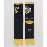 ブラック×イエロー | 【カヤ】刺しジャン虎足袋(25-28cm) | チャイハネ