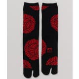 ブラック×レッド | 【カヤ】牡丹家紋足袋(25-28cm） | アミナコレクション